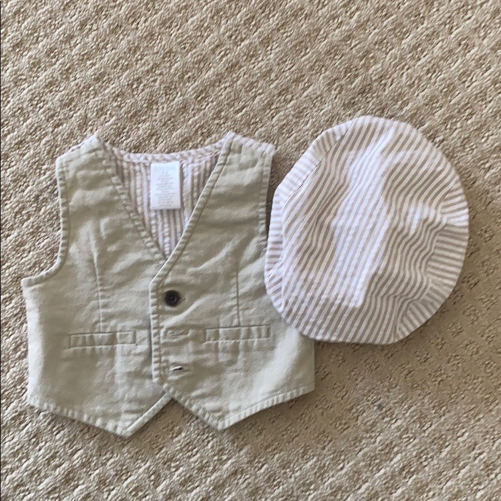 Gymboree vest and hat